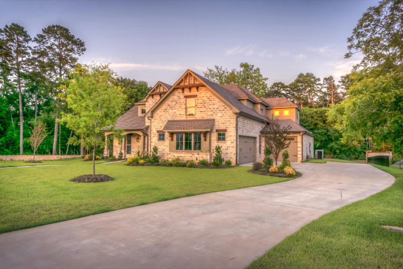 Healthy, well-maintained trees improving home curb appeal
